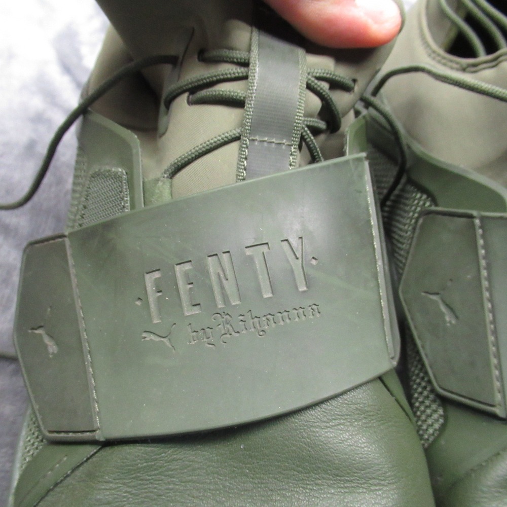 Puma Fenty by Rihanna Shoes Mens 13 Cypress Green Hi Top Sneakers Basketball Gym - Picture 3 of 14